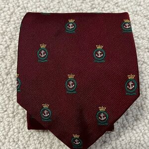 VTG Polo by Ralph Lauren Maroon Nautical Tie NWT